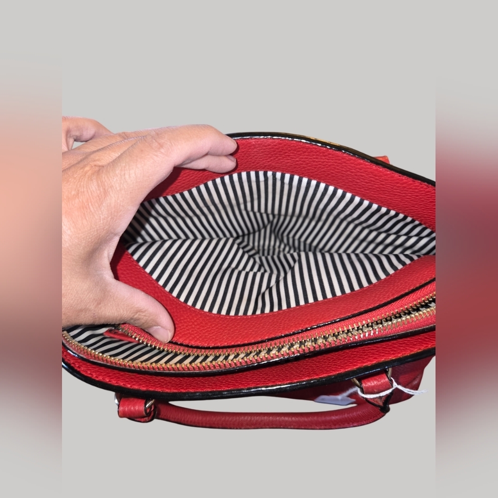 🚫SOLD🚫 Kate Spade Red Leather Handbag & Dustbag - Picture 11 of 14